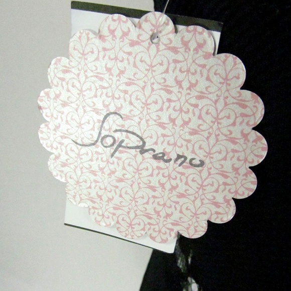 Soprano Dress Size L Black Lace Insets Good Sport - Picture 5 of 8